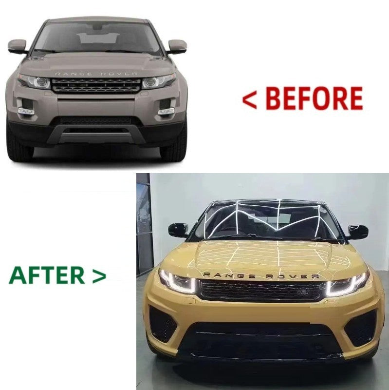 Car Craft Compatible With Land Range Rover Rr Evoque 2010-2015 Upgrade Facelift Conver To 2017 Evoque Sva Bodykit Bumper Side Skirts Grill
