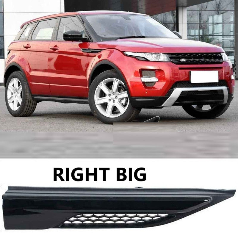 Car Craft Compatible With Land Rover Range Rover Evoque 2012-2018 Fender Side Air Vent Outlet Cover Trim Decorative Right Big Black - CAR CRAFT INDIA