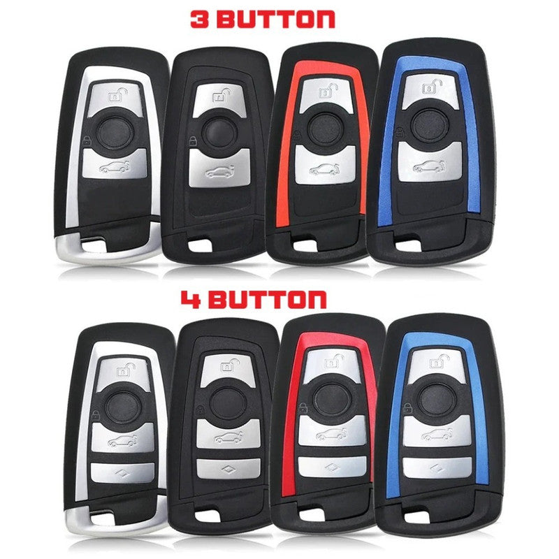 Car Craft Compatible With Bmw 1 2 3 4 5 6 7 X1 X3 X4 X5 X6 X7 Z4 Series Upgrade Key Cover Case To New Style Car Key Cover Shell With Blade 3 Button Black Bm-ks- 33black