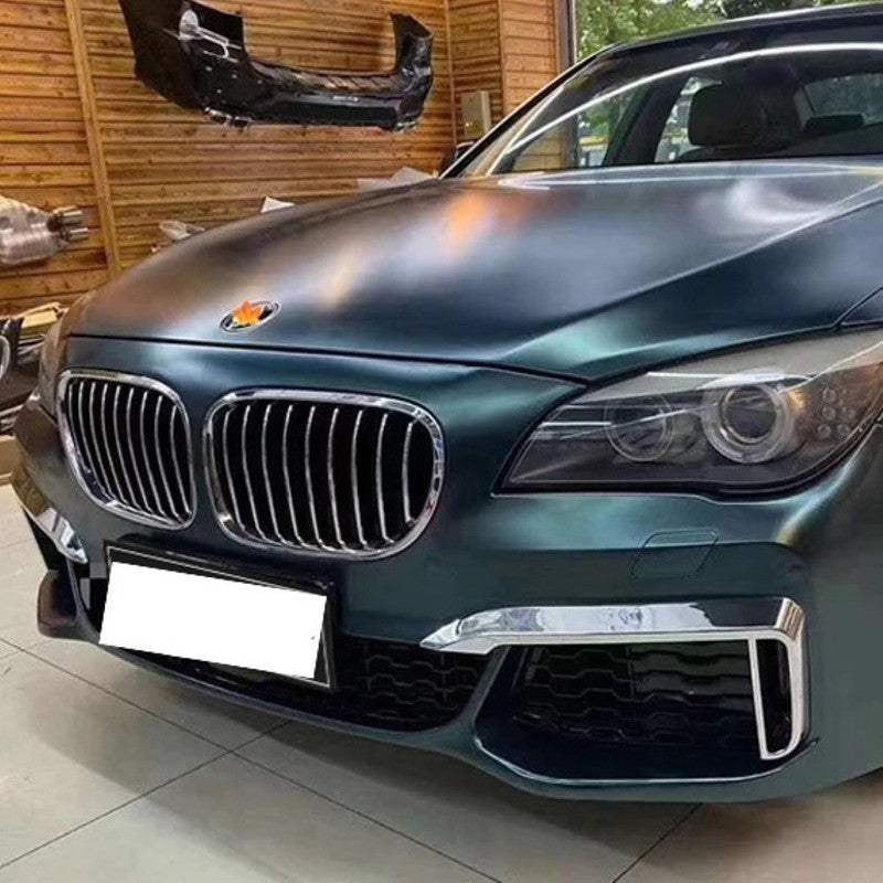 Car Craft Compatible With Bmw 7 Series F02 2009-2014 Upgrade Facelift Convert To G12 Style Bodykit Front Bumper Fog Lamp Light Grill Cover Trim Skirt - CAR CRAFT INDIA