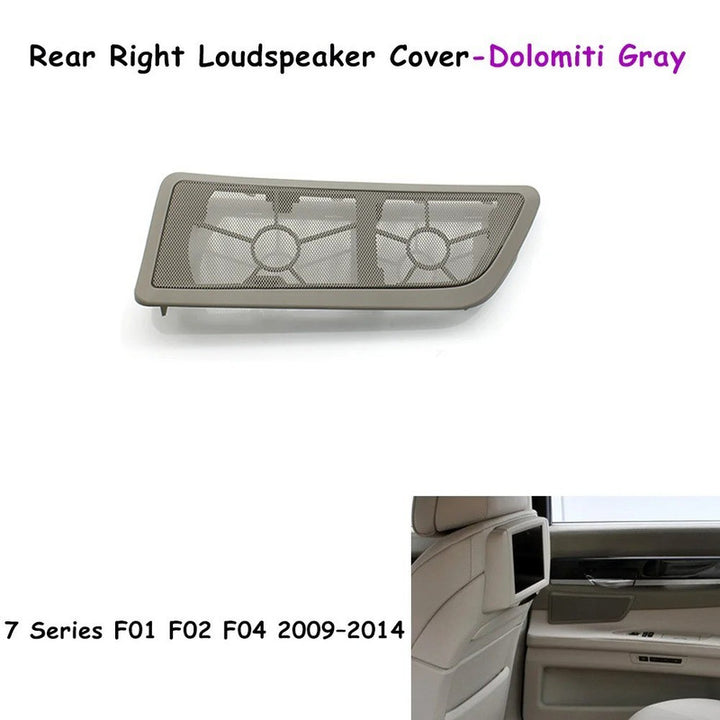 Car Craft Compatible With Bmw 7 Series 2009-2014 F01 F02 F04 Car Interior Door Loudspeaker Speaker Cover Horn Sound Audio Speaker Grille Panel Cover 51429176068 Rear Right Gray