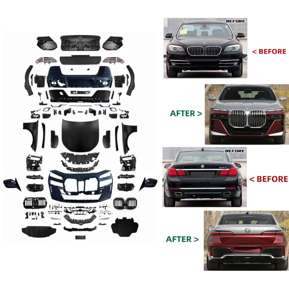 Car Craft Compatible With Bmw 7 Series F01 F02 Upgrade Facelift Convert To G70 2024+ M Sport Bumper Bodykit Bumper Headlight Taillight Hood Fender CC-6609