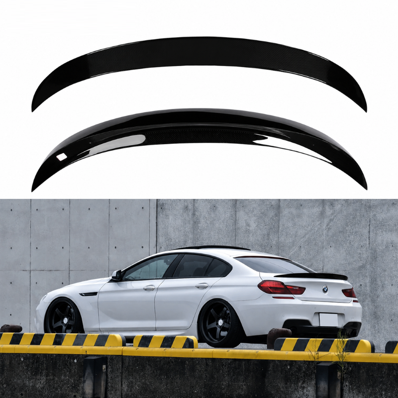 Car Craft Compatible With Bmw 6 Series F06 F12 2 Door 4 Door 2011-2018 M6 M Sport M Performance Rear Trunk Wing Lip Boot Ducktail Spoiler M6 Style Gc F06 F12 F13 013 014 Cf Carbon Fiber Look
