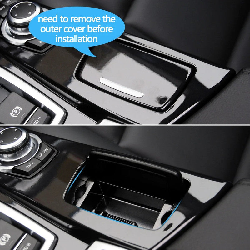 Car Craft Compatible With Bmw 5 Series F10 2010-2017 New Interior Car Central Console Ashtray Cover Trim 51169206373 - CAR CRAFT INDIA