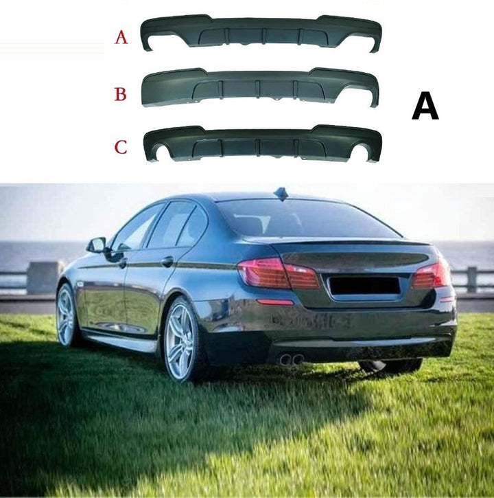 Car Craft Compatible With Bmw 5 Series F10 2010-2017 Rear Mt M Tech Bumper After Rear Lip Diffuser Style A 00-00 - CAR CRAFT INDIA