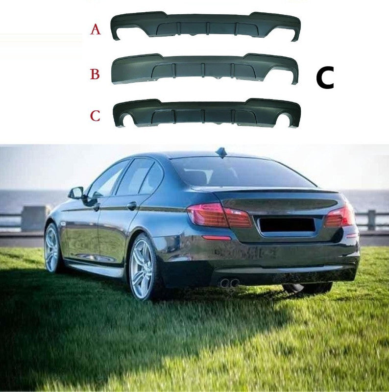 Car Craft Compatible With Bmw 5 Series F10 2010-2017 Rear Mt M Tech Bumper After Rear Lip Diffuser Style A 0-0 - CAR CRAFT INDIA