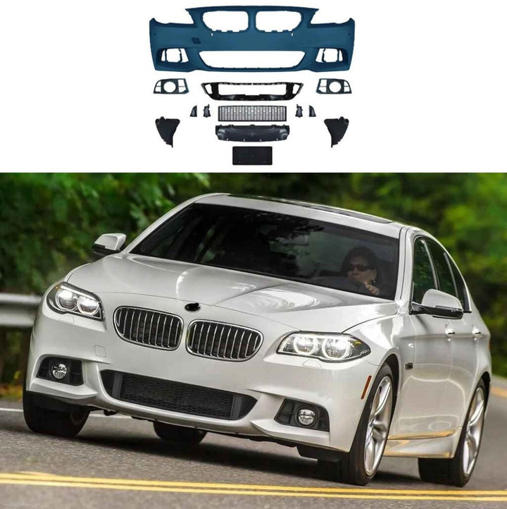 Car Craft Compatible With Bmw 5 Series F10 2010-2013 Front Bumper Upgrade Convert To M Sport Mt M Tech Bodykit Bumper - CAR CRAFT INDIA