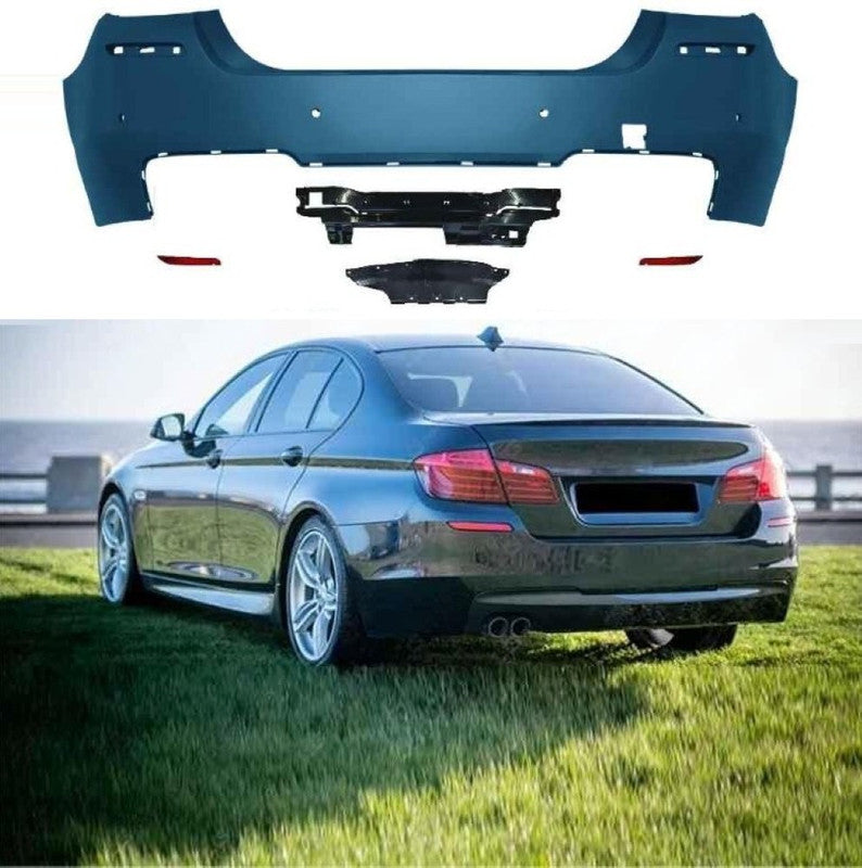 Car Craft Compatible With Bmw 5 Series F10 2010-2017 Rear Bumper Upgrade Convert To M Sport Mt M Tech Bodykit Bumper - CAR CRAFT INDIA