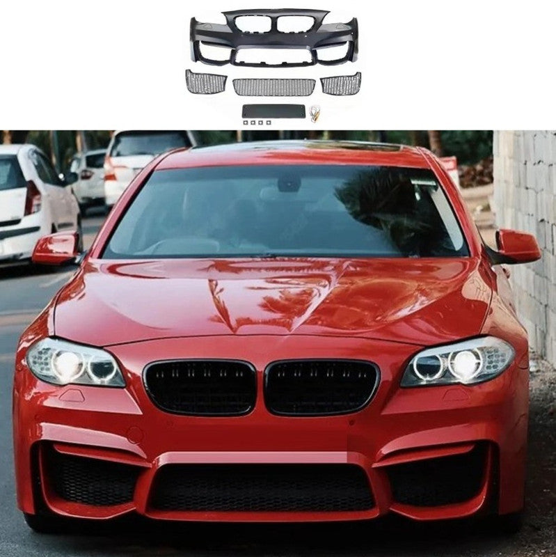 Car Craft Compatible With Bmw 5 Series F10 2010-2017 Front Bumper Upgrade Convert To M Sport M4 Bodykit Body Kit Bumper CC-10679