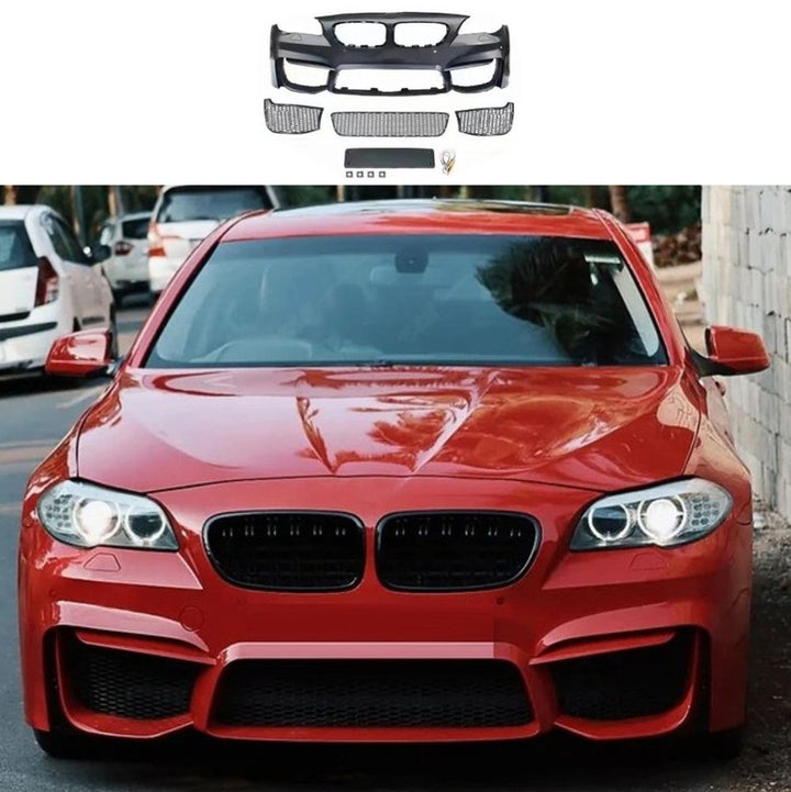 Car Craft Compatible With Bmw 5 Series F10 2010-2017 Front Bumper Upgrade Convert To M Sport M4 Bodykit Body Kit Bumper CC-10679