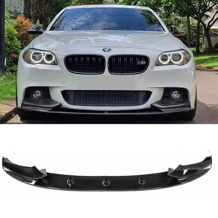 Car Craft Compatible With Bmw 5 Series F10 2010-2017 M Sport M Performance M Tech Front Bumper Lip Skirt Trim Carbon Fiber Look