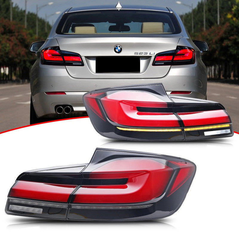 Car Craft Compatible With Bmw 5 Series F10 2010-2017 Car Rear Upgraded Tail Light Lamp Xenon Taillight Retrofit Upgrade Modified Led Drl Hid Laser G30 Style RED CC-9721 - CAR CRAFT INDIA