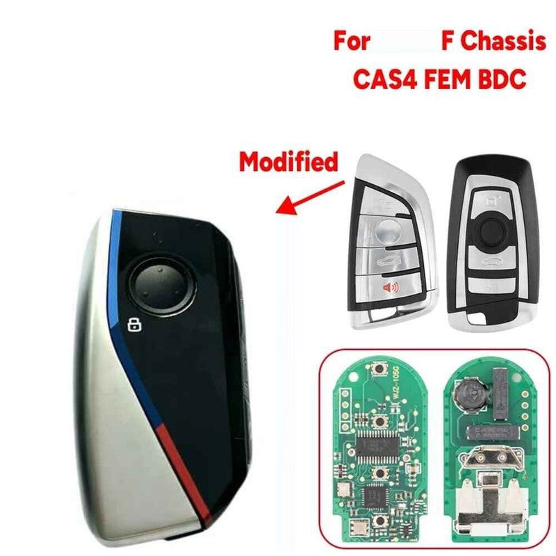 Car Craft Compatible With Bmw 1 2 3 4 5 6 7 X1 X3 X4 X5 X6 X7 Z4 Series Upgrade Key Cover Case To New Style Car Key Cover Shell With Blade 4 Button Bm-ks-63