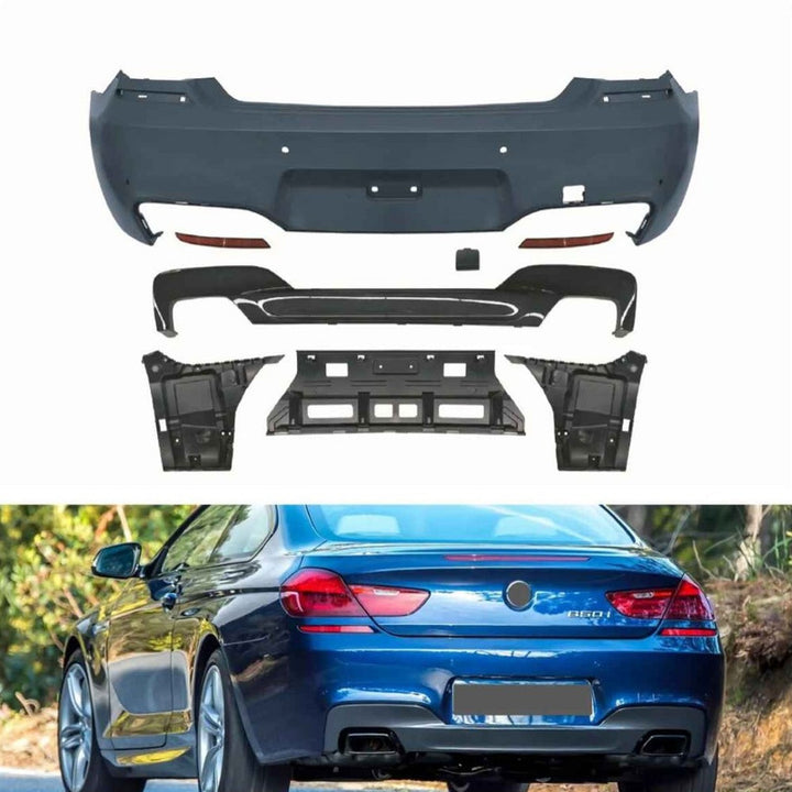 Car Craft Compatible With Bmw 6 Series F06 F12 2011-2018 Rear Bumper Upgrade Convert To M Sport M Tech Mt Bodykit F06/f12/f13-003 Gc