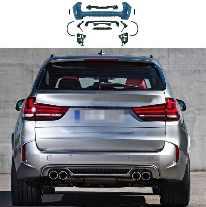 Car Craft Compatible With Bmw X5 F15 2014-2019 Rear Bumper Upgrade Convert To M Sport Mp M Performance M Sport X5m Bodykit Wheel Arch F15-005 Gc