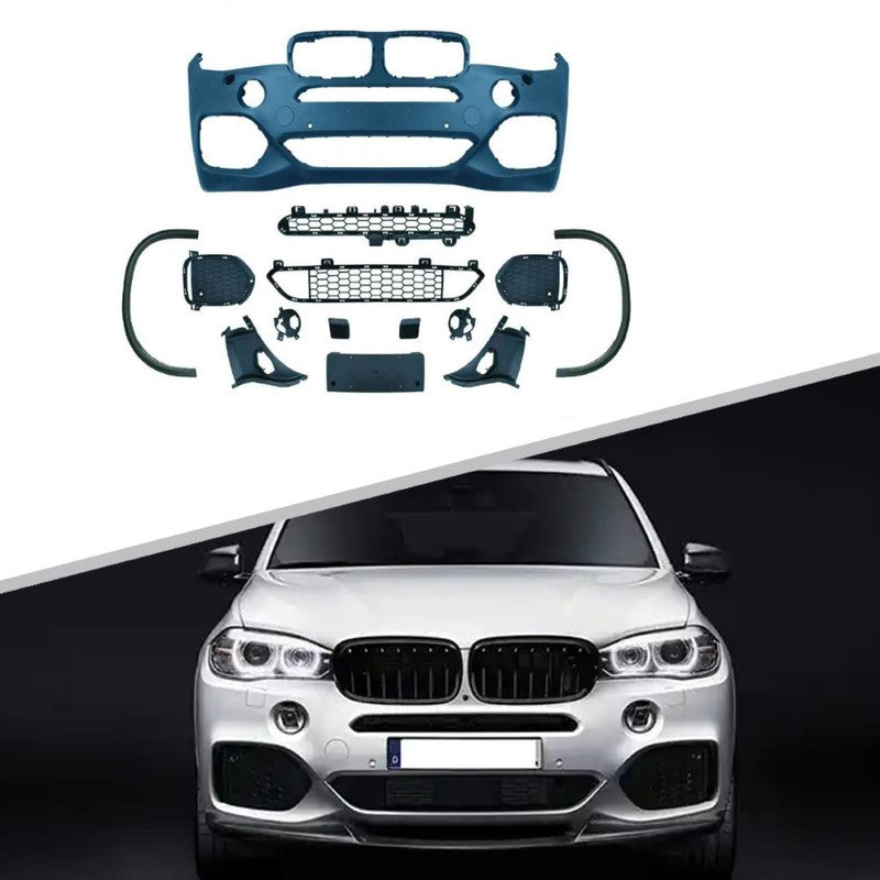 Car Craft Compatible With Bmw X5 F15 2014-2019 Front Bumper Upgrade Convert To M Sport Mp M Performance M Sport Mt Bodykit Wheel Arch F15-002 Gc