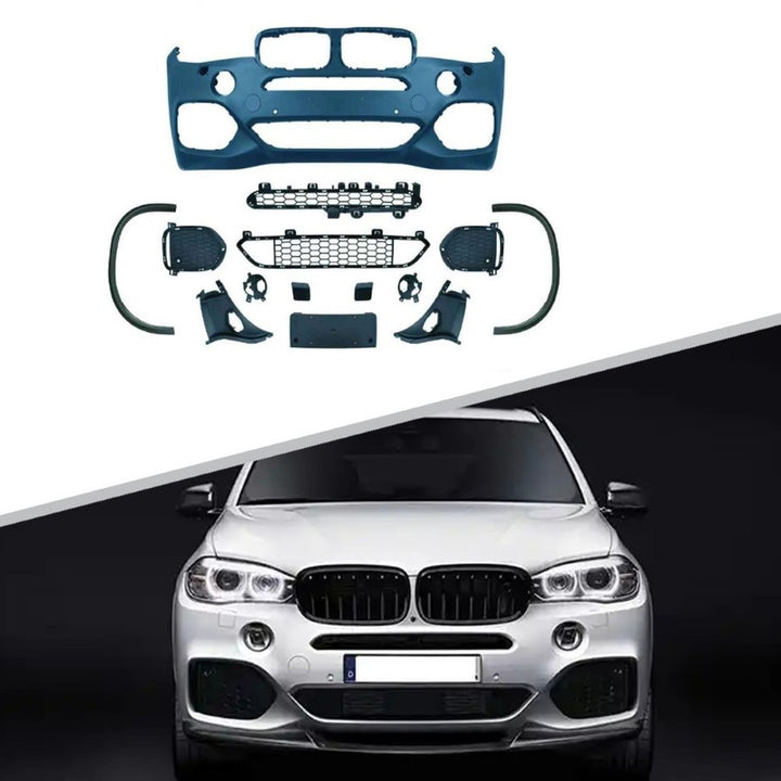 Car Craft Compatible With Bmw X5 F15 2014-2019 Front Bumper Upgrade Convert To M Sport Mp M Performance M Sport Mt Bodykit Wheel Arch F15-002 Gc