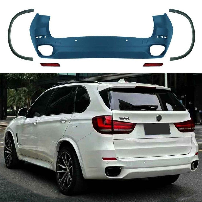 Car Craft Compatible With Bmw X5 F15 2014-2019 Rear Bumper Upgrade Convert To M Sport Mp M Performance M Sport Mt Bodykit Wheel Arch F15-003 Gc