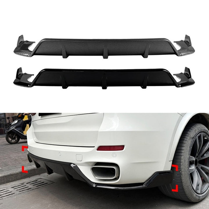 Car Craft Compatible With Bmw X5 F15 2014-2018 After Rear M Sport Bumper Night Knight Lip Diffuser Splitter Skirt Zst-1359 Cf Carbon Fiber Look