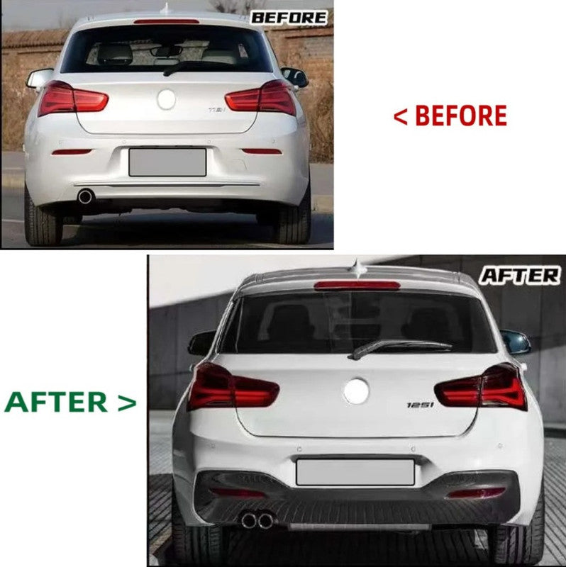Car Craft Compatible With Bmw 1 Series F20 Lci 2015-2018 Rear Bumper Upgrade Convert To M Sport Mt M Tech Bodykit Bumper - CAR CRAFT INDIA