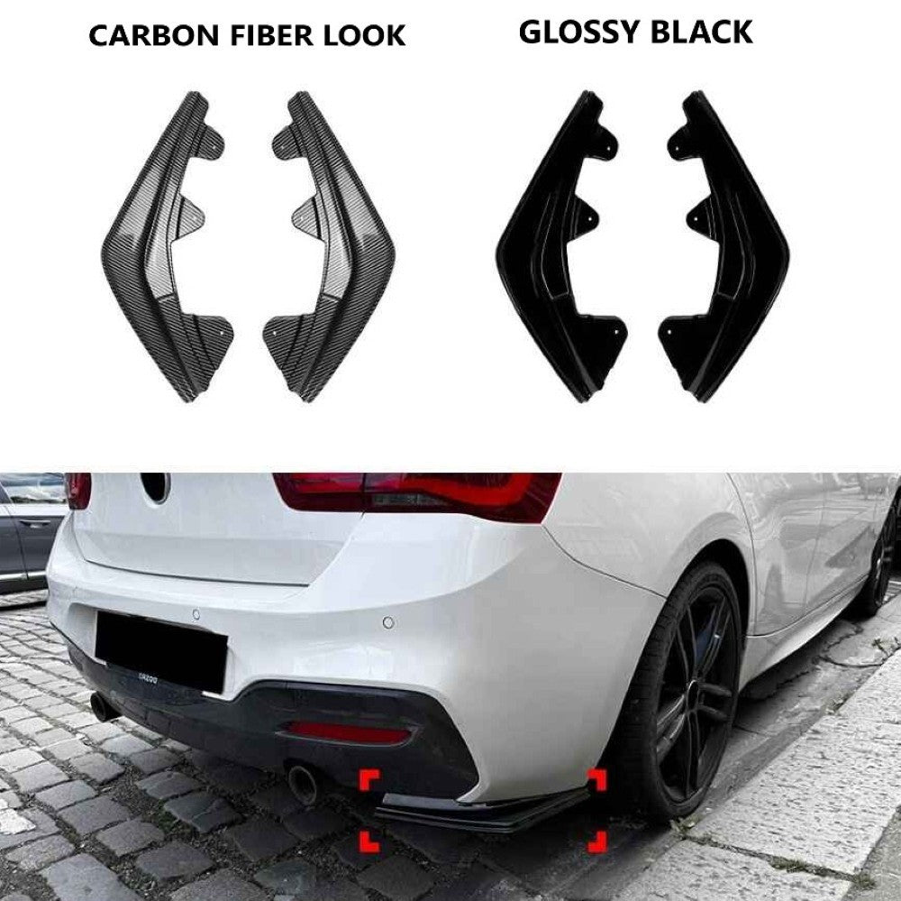 Car Craft Compatible With Bmw 1 Series F20 Lci 2015-2019 M Sport Rear After Bumper Lip Splitter Skirts Zst-1130 Gb Glossy Black