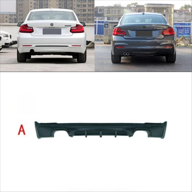 Car Craft Compatible With Bmw 2 Series F22 2014-2019 Upgraded Facelift Convert To M Sport M Tech Mt Bodykit Rear Bumper Lip Skirt Trim Diffuser A Gc F22/23-016 Usa A