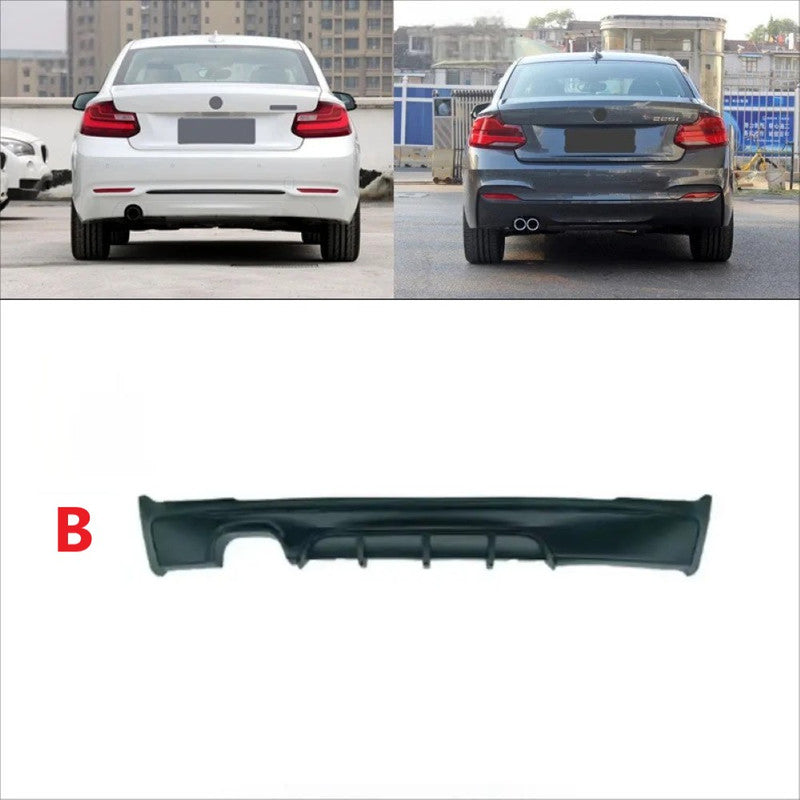 Car Craft Compatible With Bmw 2 Series F22 2014-2019 Upgraded Facelift Convert To M Sport M Tech Mt Bodykit Rear Bumper Lip Skirt Trim Diffuser B Gc F22/23-016 Usa B