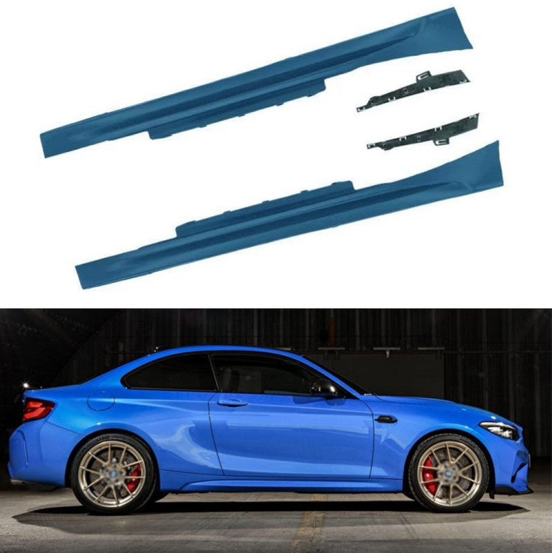 Car Craft Compatible With Bmw 2 Series F22 2014-2019 Upgraded Facelift Convert To M Sport M2cs Bodykit Side Skirt Running Board Trim Gc F22/23-003 Usa
