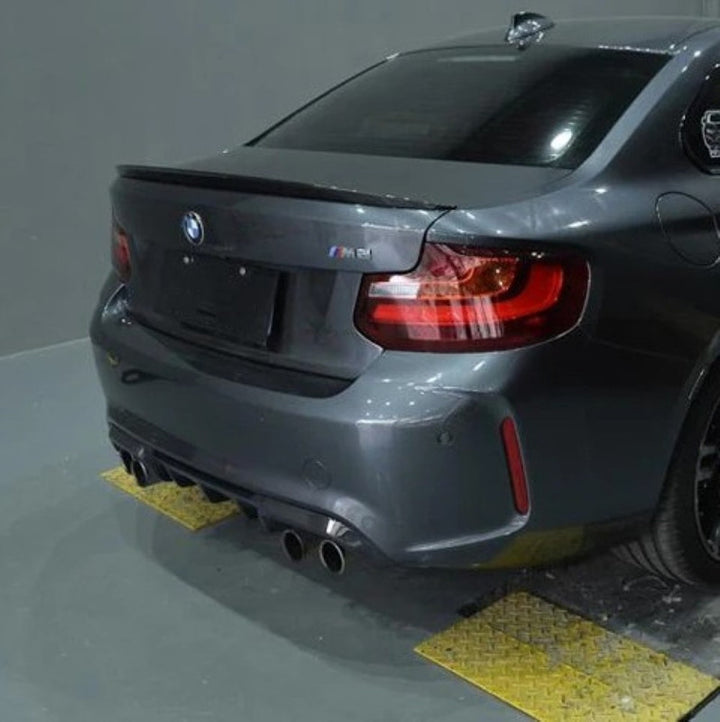 Car Craft Compatible With Bmw 1 Series F20 2 Series F22 M2 F87 2014-2019 Rear Trunk Wing Boot Lip Wing Spoiler M Performance Mp Gc F22/23-009/010