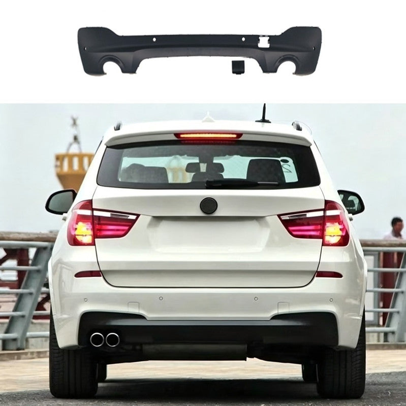 Car Craft Compatible With Bmw X3 Lci F25 2014-2017 Upgrade Convert To M Sport M Performance Mt M Tech X3m Bodykit Body Kit Rear Bumper After Lip Diffuser Skirs Splitter Gc F25 006 007 B 0-0