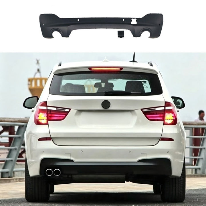 Car Craft Compatible With Bmw X3 Lci F25 2014-2017 Upgrade Convert To M Sport M Performance Mt M Tech X3m Bodykit Body Kit Rear Bumper After Lip Diffuser Skirs Splitter Gc F25 006 007 B 0-0