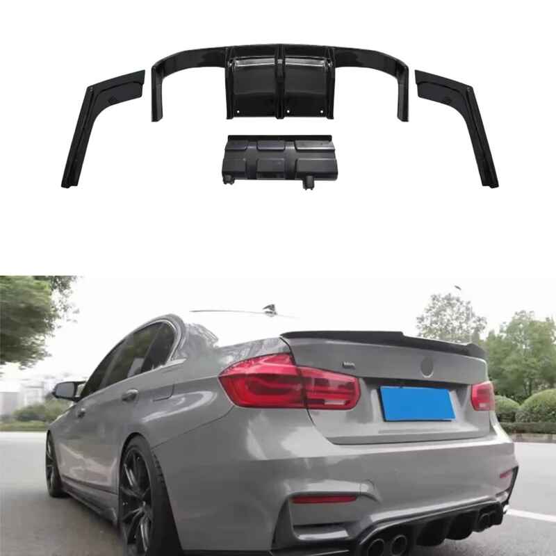 Car Craft Compatible With Bmw 3 Series F30 2012-2018 Rear Bumper After Rear Lip Diffuser F80 M3 Style - CAR CRAFT INDIA