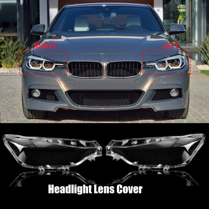 Car Craft Compatible With Bmw 3 Series F30 Lci 2016-2018 Car Front Headlights Headlamp Glass Lenses Cover Dust Shell Transparent Plexiglass Lampshade Ddz-f35xk-16r Right - CAR CRAFT INDIA