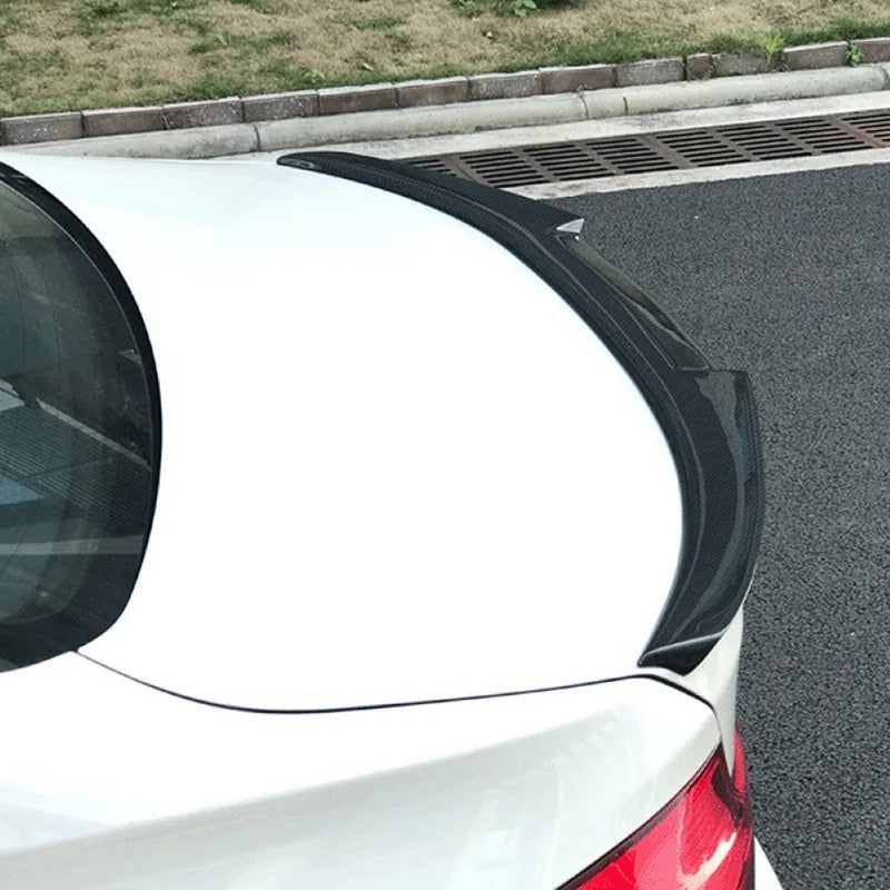 Car Craft Compatible With Bmw 3 Series F30 F80 2012-2018 M3 M4 M Sport M Performance Rear Trunk Wing Lip Boot Ducktail Spoiler M4 Style Gc F30/35-046/047 Carbon Fiber Looks