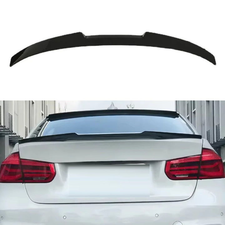 Car Craft Compatible With Bmw 3 Series F30 F80 2012-2018 M3 M4 M Sport M Performance Rear Trunk Wing Lip Boot Ducktail Spoiler M4 Style Gc F30/35-046/047 Glossy Black