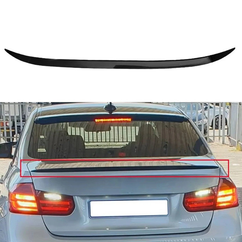 Car Craft Compatible With Bmw 3 Series F30 F80 2012-2018 M3 M4 M Sport M Performance Rear Trunk Wing Lip Boot Ducktail Spoiler Mp Style Gc F30/35-044/045 Gb Glossy Black