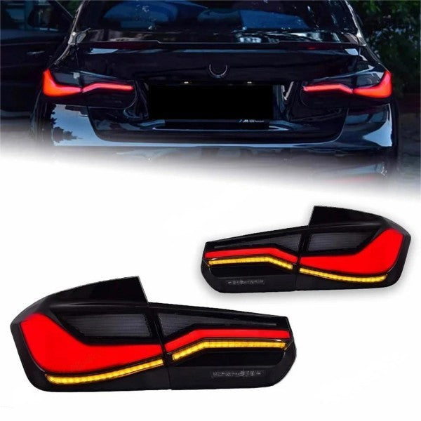 Car Craft Compatible With Bmw 3 Series F30 2012-2018 Car Rear Upgraded Tail Light Lamp Xenon Taillight Retrofit Upgrade Modified Led Drl Hid Light Laster 2 Style Smoke - CAR CRAFT INDIA