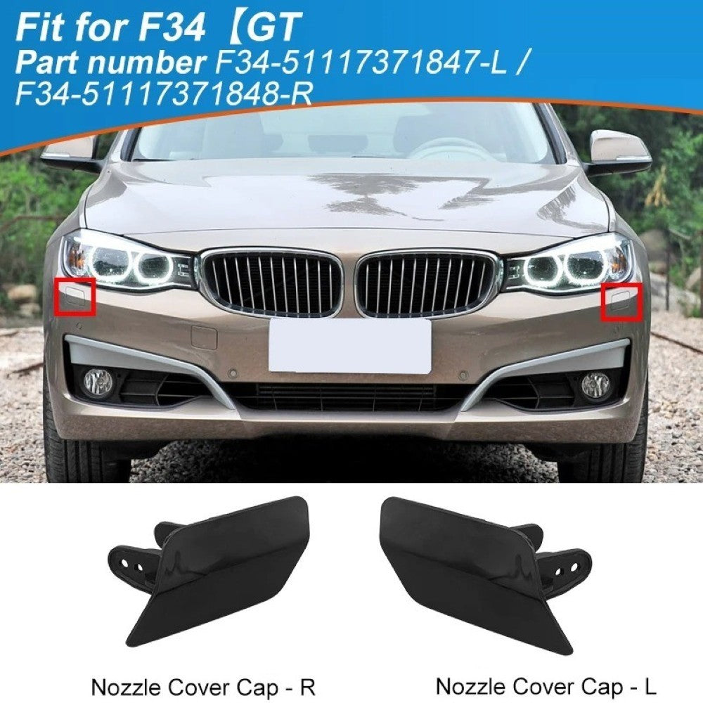 Car Craft Compatible With Bmw 3 Series Gt F34 2012-2019 Front Bumper Headlight Washer Spray Nozzle Cover 51117371848 Right CC-7936