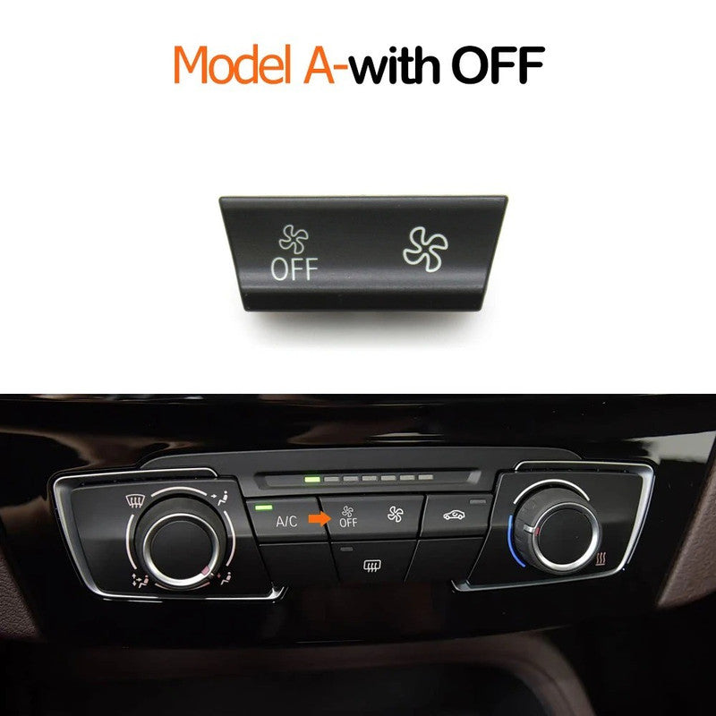 Car Craft Compatible With Bmw 1 2 Series F52 F44 F45 F46 2016-2023 X1 F48 F49 2016-2022 Dashboard Air Conditioner Ac Button Wind Volume Fan Climate Control Switch 64115a42d69-a2-1 With Off Button A