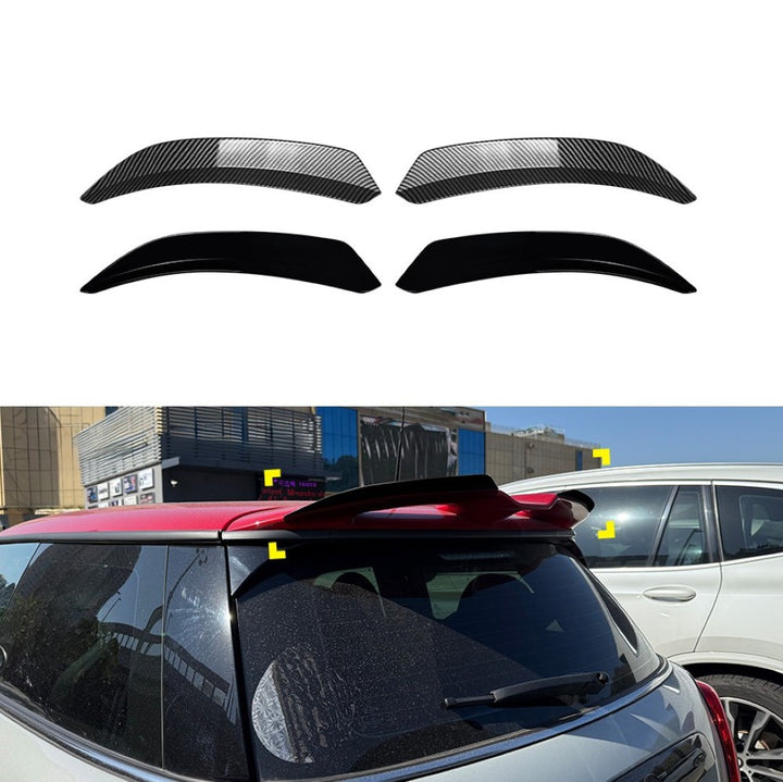 Car Craft Compatible With Mini Cooper F55 F56 2014-2022 Rear Trunk Wing Boot Lip Roof Spoiler Zst-1402 Gb Gloss Black 2 Part