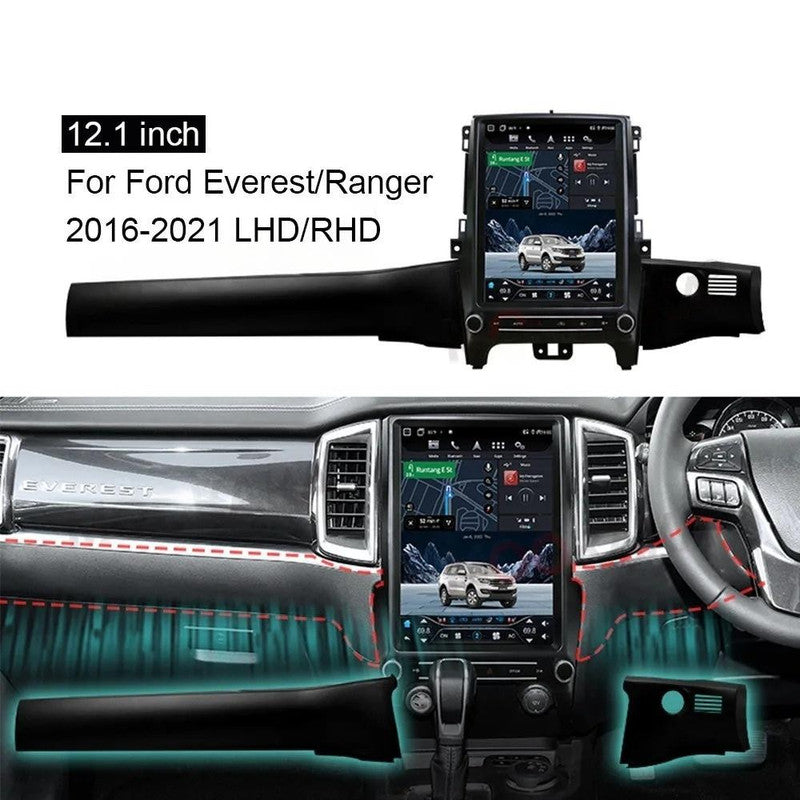 Car Craft Compatible With Ford Endeavour Everest Ranger Raptor 2016 - 2021 Android Multimedia Infotainment Touchscreen Dvd Player Carplay Android Auto 4gb +64gb 12.1 Inch Tesla Style