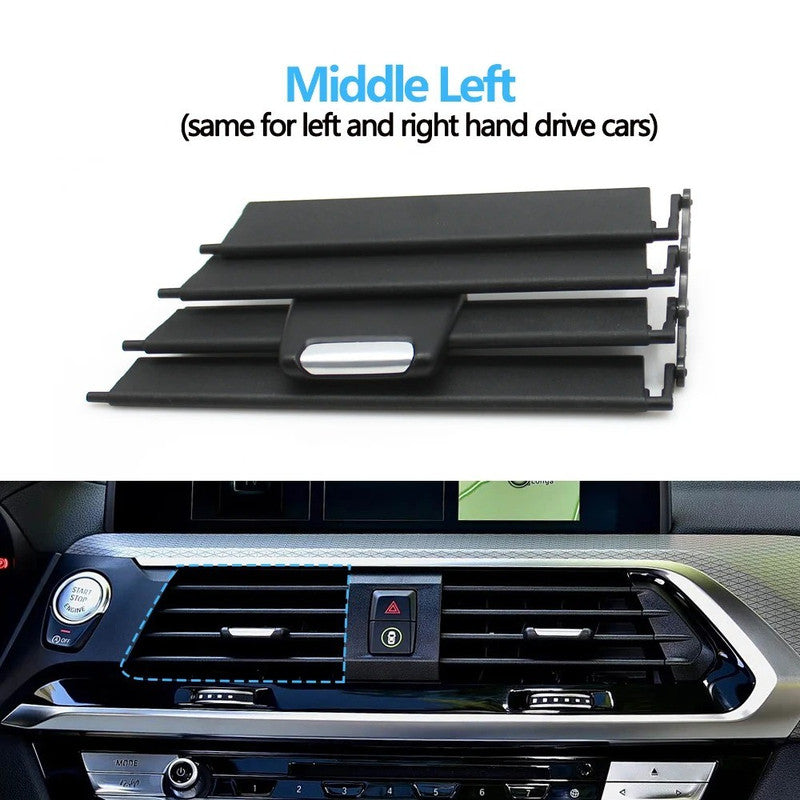 Car Craft Compatible With Bmw X3 X4 Ix3 G01 G02 G08 2017-2021 Car Ac Air Vent Grille Slider Panel Cover 64229363444-ml64229363444-cl Middle Centre Central Left