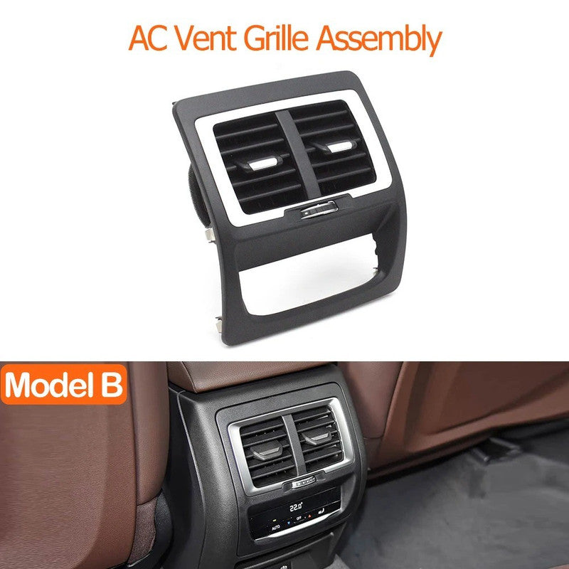Car Craft Compatible With Bmw Ix3 G08 2019-2024 X3 G01 2018-2021 F97 2017-2021 X4 G02 2017-2021 X4m F98 2017-2021 Rear Ac Vent Grille Panel Air Conditioning 64227910859-c Black Silver Model B Assembly