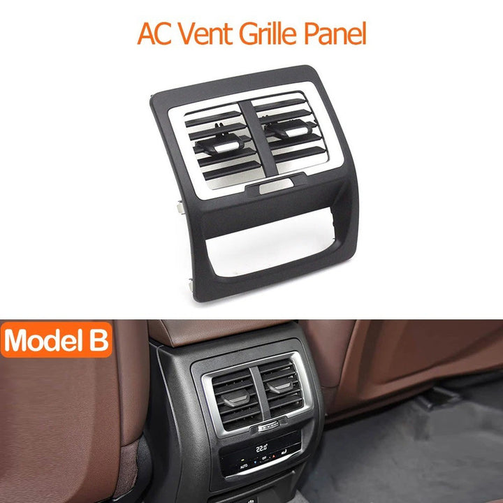 Car Craft Compatible With Bmw Ix3 G08 2019-2024 X3 G01 2018-2021 X3m F97 2017-2021 X4 G02 2017-2021 X4m F98 2017-2021 Car Rear Ac Vent Grille Panel Air Conditioning 64227910859-c Black Silver Model B