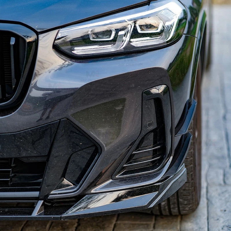 Car Craft Comptible With Bmw X3 G01 Lci 2022+ M Sport X3m Front Bumper Upgraded Bodykit Body Kit Skirts Splitter Front Rear Lip Diffuser Side Skirts Spoiler Trims Cannards Vten Style CC-9083