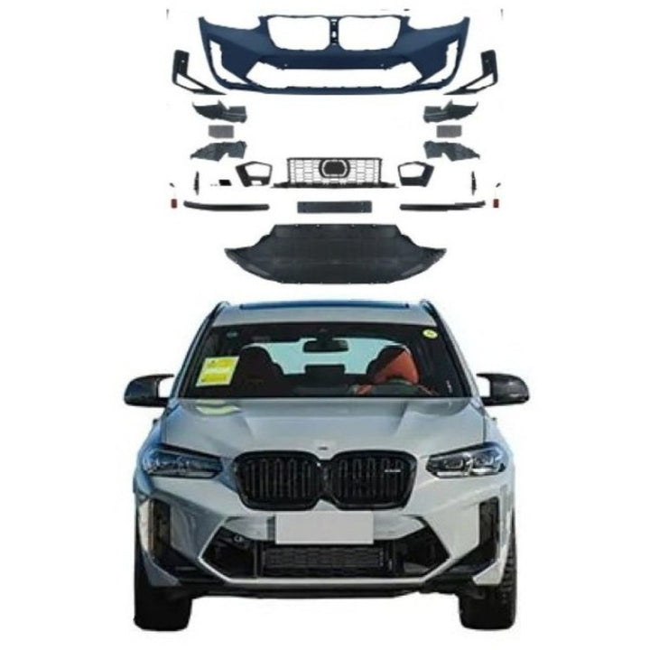 Car Craft Compatible With Bmw X3 G01 G08 2022+ Upgrade Convert To M Sport M Performance X3m Bodykit Body Kit Front Bumper Gc G01 08 023