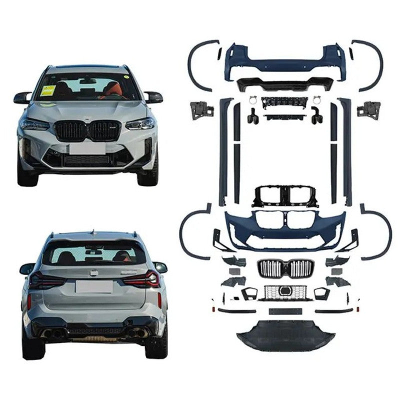 Car Craft Compatible With Bmw X3 G01 G08 2022+ Upgrade Convert To M Sport M Performance X3m Bodykit Body Kit Front Rear Bumper Side Skirt Splitter Grill Lip Diffuser Exhaust Pipe Tip Wheel Arch Trim Set Gc G01 08 027