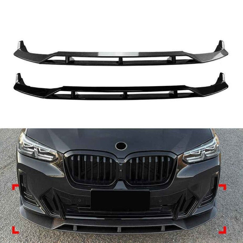 Car Craft Compatible With Bmw X3 X4 G01 G02 Lci M Sport 2022-2024 Bumper Front Lip Splitter Skirt Trim 1 Piece Zst-1498 Gb Glossy Black