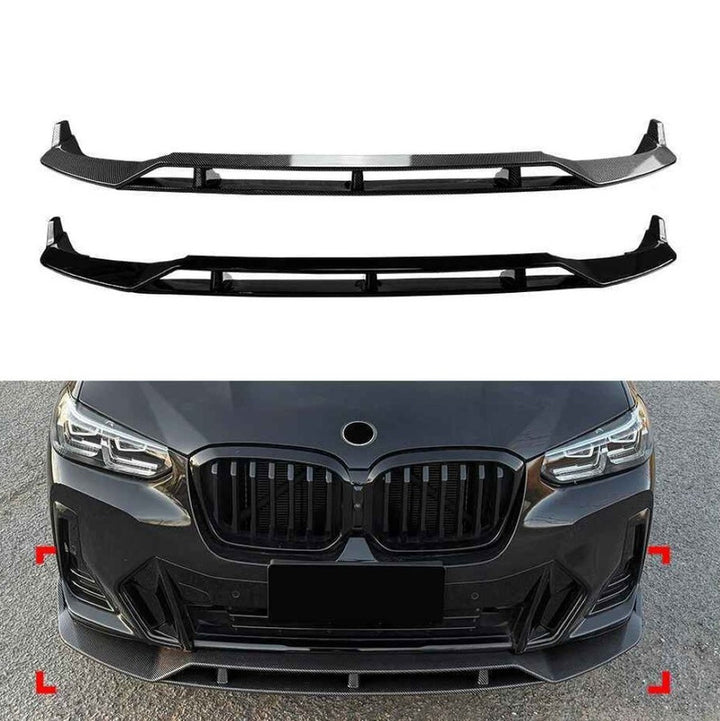 Car Craft Compatible With Bmw X3 X4 G01 G02 Lci M Sport 2022-2024 Bumper Front Lip Splitter Skirt Trim 1 Piece Zst-1498 Gb Glossy Black