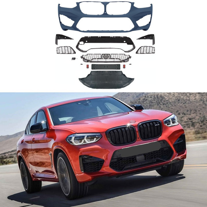 Car Craft Compatible With Bmw X4 G02 2018-2021 Upgrade Convert To M Sport M Performance X4m Bodykit Body Kit Front Bumper Gc G01 08 002
